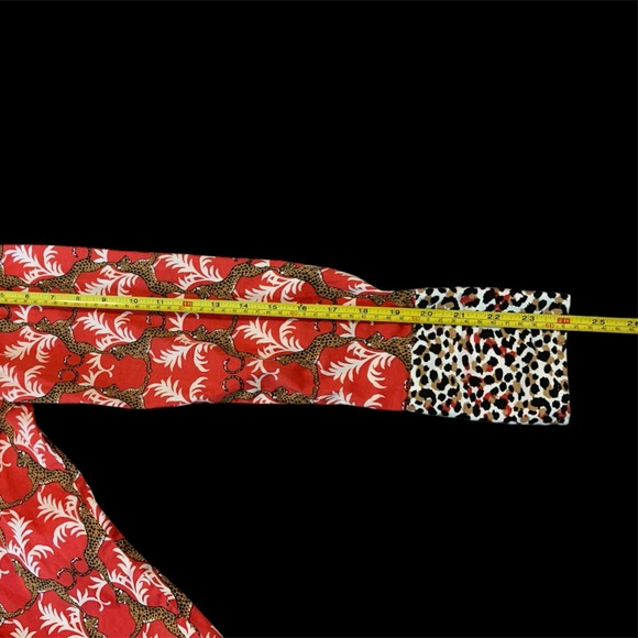 Tizzie Womens Button Down Long-sleeve Jaguar leopard graphic print size M - Picture 10 of 12